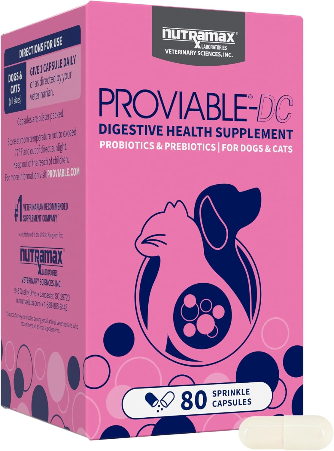 Nutramax Proviable Probiotics for Dogs and Cats